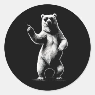 Dancing Beer Graphic Art Design Ronde Sticker