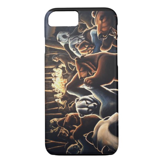 Dancing Beer iPhone 7 hoesje Wildlife Art Beer Gif (Achterkant)