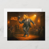 Dancing Beer Rocks een jazzclub Feestdagenkaart (Voorkant / Achterkant)