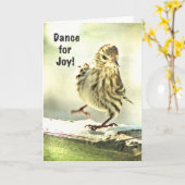 Dancing Bird Moederdag Kaart (Gele Bloem)