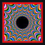 Dancing Black Circle with Beaming Colors Poster<br><div class="desc">By looking at this image clockwise or counterclockwise, not only the colors start to radiate/pulsate/vibrate but also the black center seems to move, dance and beat - like a heart. You could view all of my images with optical effects at : http://www.zazzle.com/mohsenart/gifts?cg=196904589798277291</div>