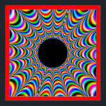 Dancing Black Circle with Beaming Colors Poster<br><div class="desc">By looking at this image clockwise or counterclockwise,  not only the colors start to radiate/pulsate/vibrate but also the black center seems to move,  dance and beat - like a heart. You could view all of my images with optical effects at :  http://www.zazzle.com/mohsenart/gifts?cg=196904589798277291</div>