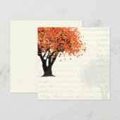 Dancing Blooms Tree Invitation Kaart (Voorkant / Achterkant)