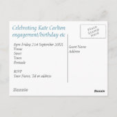 Dancing Blue Dragonfly Briefkaart (Achterkant)