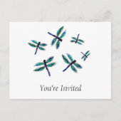 Dancing Blue Dragonfly Briefkaart (Voorkant)
