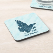 Dancing Blue Raven Bier Onderzetter (Linkerzijde)