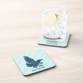 Dancing Blue Raven Bier Onderzetter (Rechterzijde)