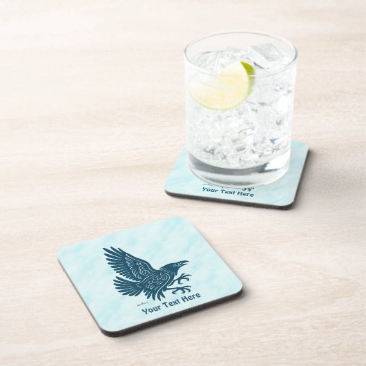 Dancing Blue Raven Bier Onderzetter (Rechterzijde)