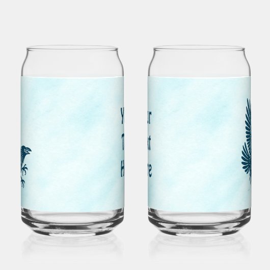 Dancing Blue Raven Blikvorm Glas (Links)