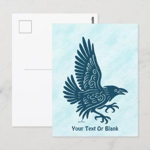 Dancing Blue Raven Briefkaart