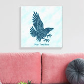 Dancing Blue Raven Canvas Afdruk (Insitu (Woonkamer))