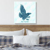 Dancing Blue Raven Canvas Afdruk (Insitu (Slaapkamer))