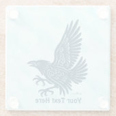 Dancing Blue Raven Glazen Onderzetter (Achterkant)