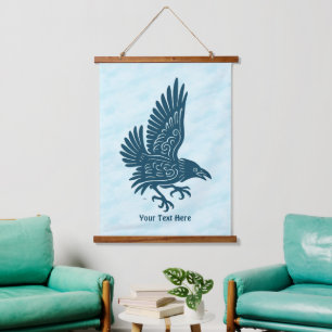 Dancing Blue Raven Hangend Wandkleed