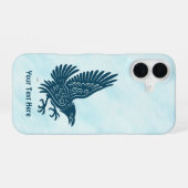 Dancing Blue Raven iPhone 16 Hoesje (Achterkant horizontaal)