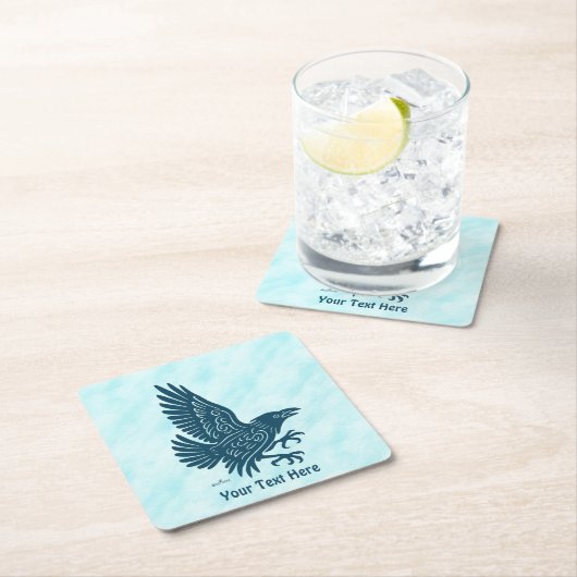 Dancing Blue Raven Kartonnen Onderzetters (Insitu)