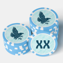 Dancing Blue Raven Poker Chips