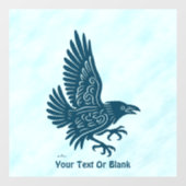 Dancing Blue Raven Raamsticker (Vel)