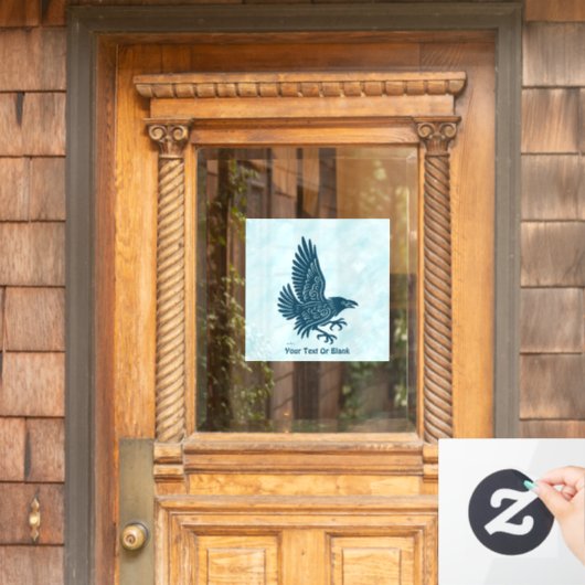 Dancing Blue Raven Raamsticker (Huis Deur)