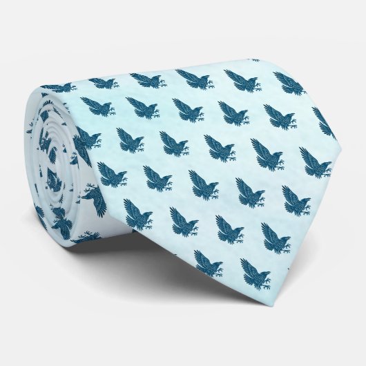 Dancing Blue Raven Stropdas (Opgerold)