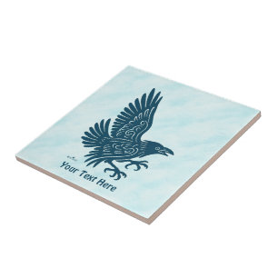 Dancing Blue Raven Tegeltje