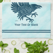 Dancing Blue Raven Theedoek (Gevouwen)