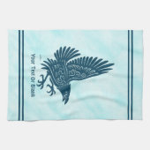 Dancing Blue Raven Theedoek (Horizontaal)