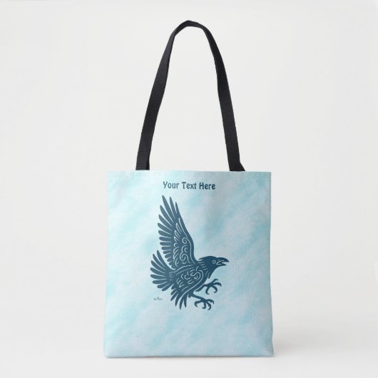 Dancing Blue Raven Tote Bag (Voorkant)