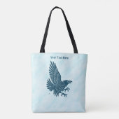 Dancing Blue Raven Tote Bag (Achterkant)