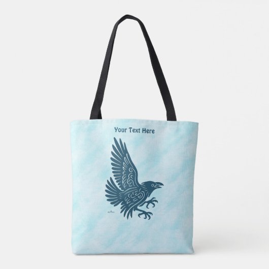 Dancing Blue Raven Tote Bag (Achterkant)