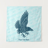 Dancing Blue Raven Wandkleed (Voorkant)