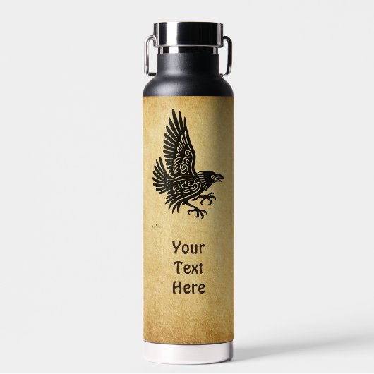 Dancing Blue Raven Waterfles (Voorkant)