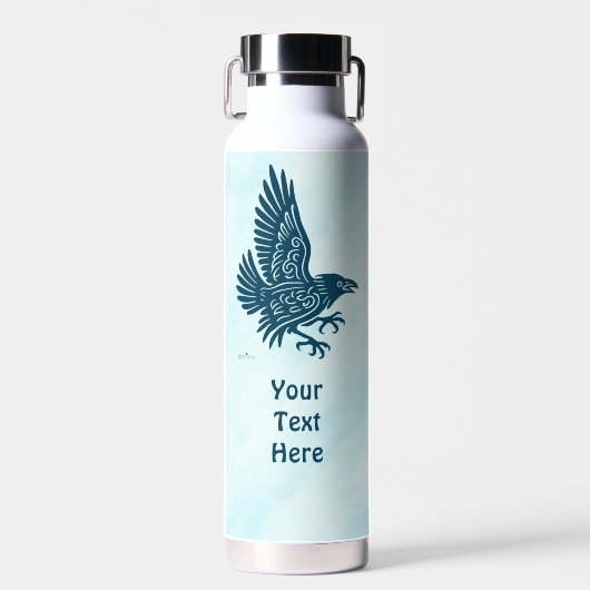 Dancing Blue Raven Waterfles (Voorkant)