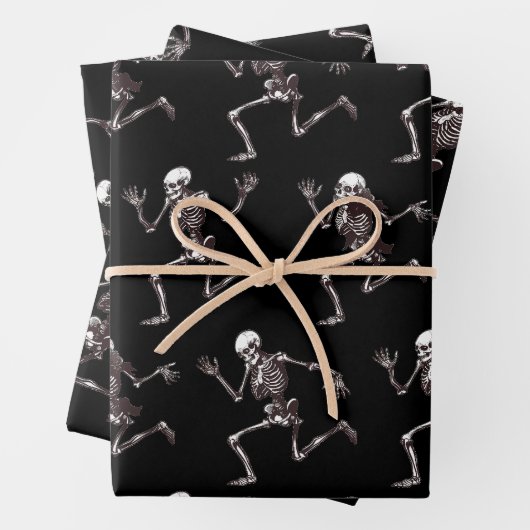 Dancing Botten Wrapping Paper Flat Sheet Set van 3 (In situ)