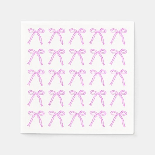 Dancing Bows Cocktail servet in Party Pink (Voorkant)