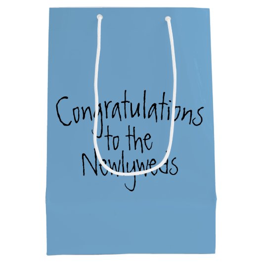 Dancing Bride and Groom Penguins Medium Cadeauzakje (Achterkant)