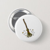 Dancing Broom Ronde Button 5,7 Cm (Voorkant /achterkant)