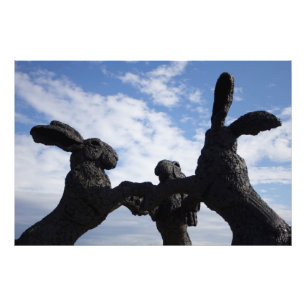 Dancing Bunnies, Dublin, Ohio Foto Afdruk