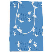 Dancing Bunnies Het is een jongen! Blauw Baby show Medium Cadeauzakje (Voorkant)
