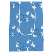 Dancing Bunnies Het is een jongen! Blauw Baby show Medium Cadeauzakje (Achterkant)