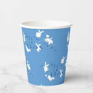 Dancing Bunnies Het is een jongen! Blauw Baby show Papieren Bekers