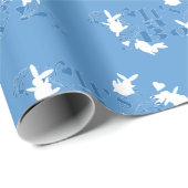 Dancing Bunnies Het is een jongen! Blauw inpakpapi Cadeaupapier (Rol Hoek)