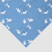 Dancing Bunnies Het is een jongen! Blauw tissuepap Tissuepapier (Detail)