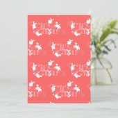 Dancing Bunnies Het is een meisje! Baby Shower Kaart (Staand voorkant)