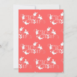 Dancing Bunnies Het is een meisje! Baby Shower Kaart