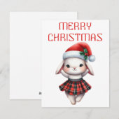 Dancing Bunny - Kerst Kaart (Voorkant / Achterkant)
