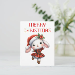 Dancing Bunny - Kerst Kaart