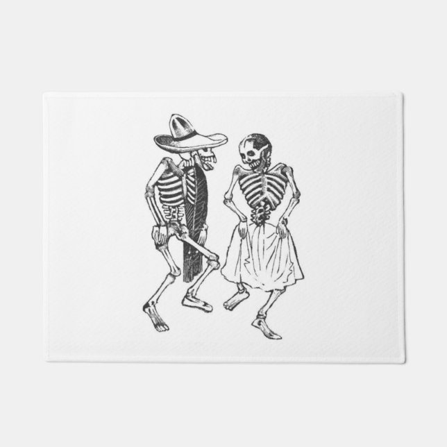 Dancing Calaveras Posada Deurmat (Voorkant)
