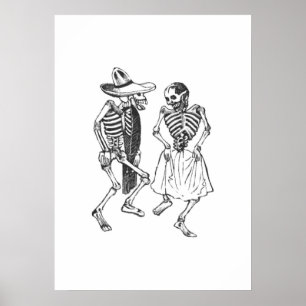 Dancing Calaveras Posada Poster