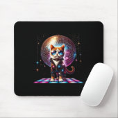 Dancing Cat Disco Ball Kitten Kat Lover Funny Pa Muismat (Met muis)